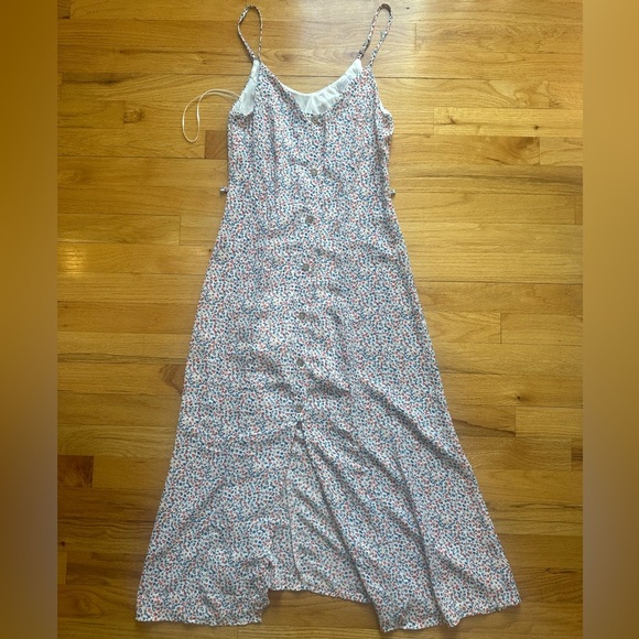 Sienna Sky Dresses & Skirts - Sienna Sky Floral Spaghetti Strap Button Up Midi Dress